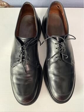 Vintage 2003 Allen Edmonds Black Leather Apron Toe Dress Shoe SZ 11D USA  Y2k